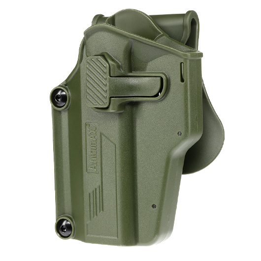 Amomax Per-Fit Universal Tactical Holster Polymer Paddle - passend fr ber 80 Pistolen Links oliv Bild 7