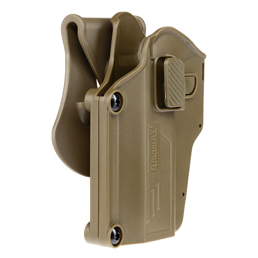 Amomax Per-Fit Universal Tactical Holster Polymer Paddle - passend fr ber 80 Pistolen Links Flat Dark Earth Bild 1