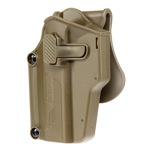 Amomax Per-Fit Universal Tactical Holster Polymer Paddle - passend fr ber 80 Pistolen Links Flat Dark Earth Bild 7