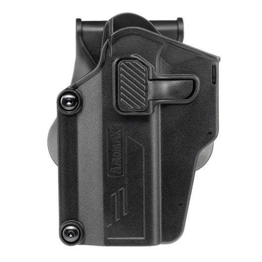 Amomax Per-Fit Universal Tactical Holster Polymer Paddle - passend für über 80 Pistolen Links schwarz