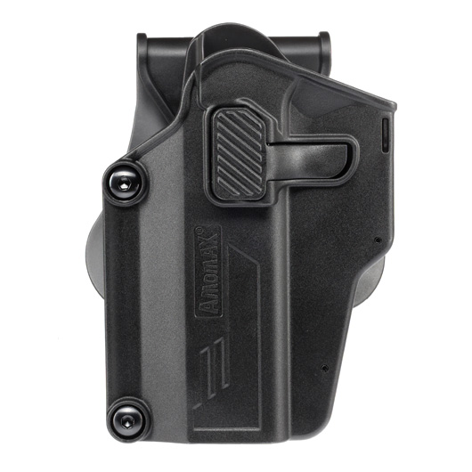 Amomax Per-Fit Universal Tactical Holster Polymer Paddle - passend fr ber 80 Pistolen Links schwarz