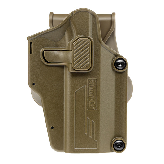 Amomax Per-Fit Universal Tactical Holster Polymer Paddle - passend fr ber 80 Pistolen Rechts Flat Dark Earth