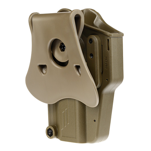 Amomax Per-Fit Universal Tactical Holster Polymer Paddle - passend fr ber 80 Pistolen Rechts Flat Dark Earth Bild 3