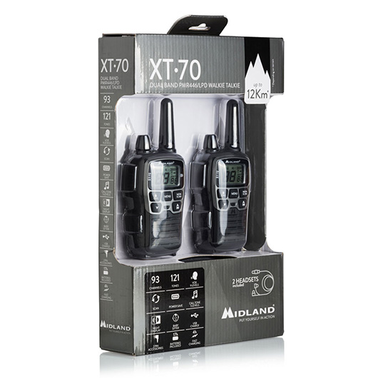 Midland XT70 Funkgerteset PMR+LPD inkl. MA21L Headset und Doppelstnder 1 Paar Bild 6