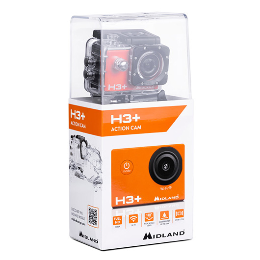 Midland H3+ Full HD Action Kamera WiFi Wasserdicht orange Bild 1