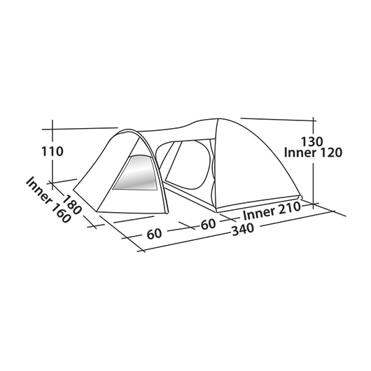 Easy Camp Kuppelzelt Blazar 300 Rustic Green fr max. 3 Personen Bild 1