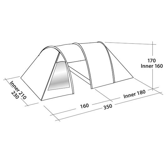 Easy Camp Kuppelzelt Galaxy 300 Rustic Green fr max. 3 Personen Bild 1