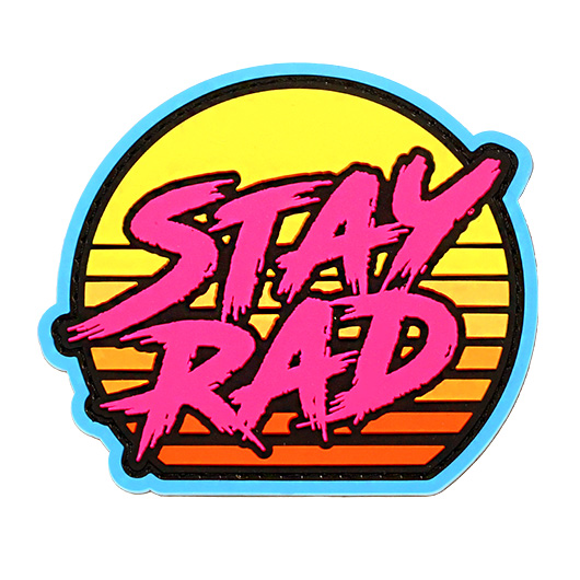 Mil-Spec Monkey 3D Rubber Patch Stay Rad Sunset pink