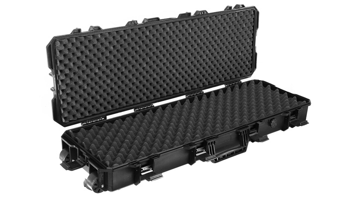 MAX Tactical Large Hard Case Waffenkoffer / Trolley 102 x 36,5 x 14,5 cm Waben-Schaumstoff schwarz Bild 6