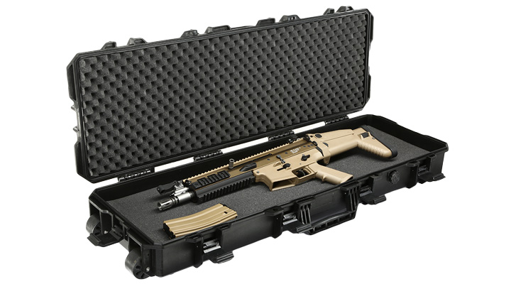 MAX Tactical Large Hard Case Waffenkoffer / Trolley 102 x 36,5 x 14,5 cm PnP-Schaumstoff schwarz Bild 4