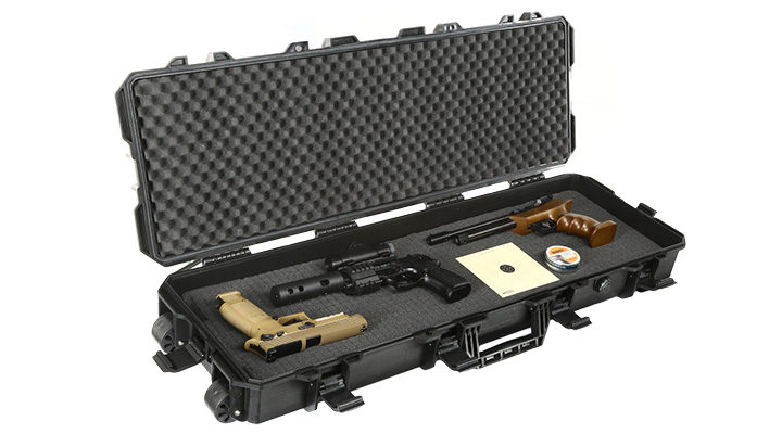 MAX Tactical Large Hard Case Waffenkoffer / Trolley 102 x 36,5 x 14,5 cm PnP-Schaumstoff schwarz Bild 5