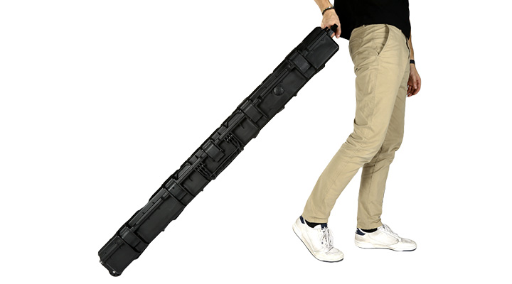MAX Tactical X-Large Hard Case Waffenkoffer / Trolley 139 x 40 x 14,5 cm Waben-Schaumstoff schwarz Bild 11