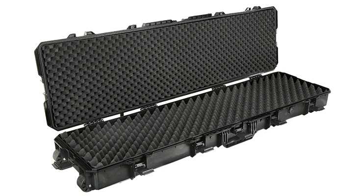 MAX Tactical X-Large Hard Case Waffenkoffer / Trolley 139 x 40 x 14,5 cm Waben-Schaumstoff schwarz Bild 6