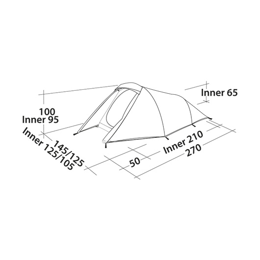Easy Camp Tunnelzelt Energy 200 Rustic Green fr max. 2 Personen Bild 1