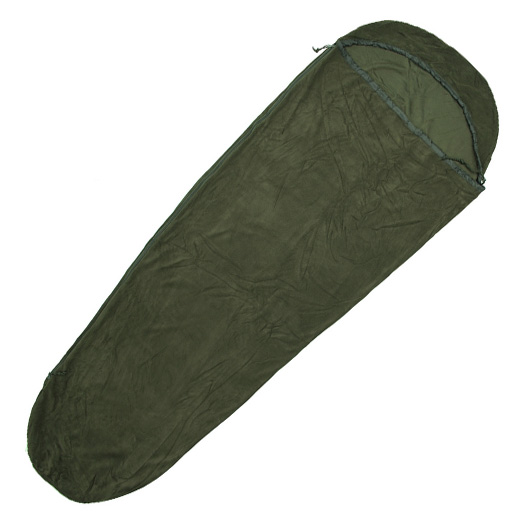 Fosco Fleece Mumienschlafsack Bushcraft Serie oliv Bild 1