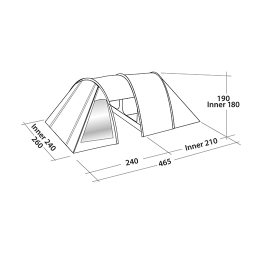 Easy Camp Kuppelzelt Galaxy 400 Rustic Green fr max. 4 Personen Bild 1