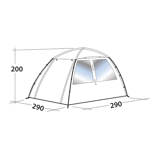 Easy Camp Kuppelzelt Daytent Stau- und Aufbewahrungszelt grau Bild 1