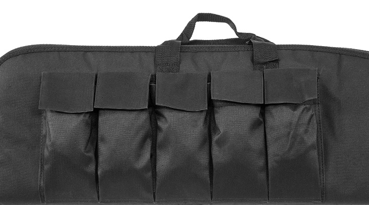 Gewehrtasche 110 cm mit 5 Magazintaschen schwarz Bild 4
