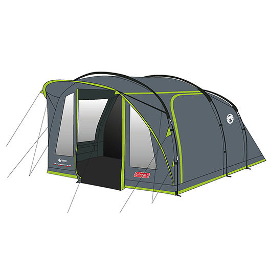 Coleman Zelt Vail 4 grau/lime fr max. 4 Personen