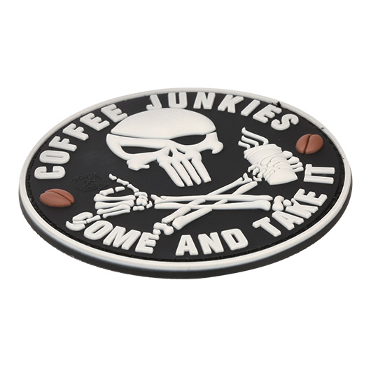 JTG 3D Rubber Patch mit Klettflche Coffee Junkies fullcolor Bild 1