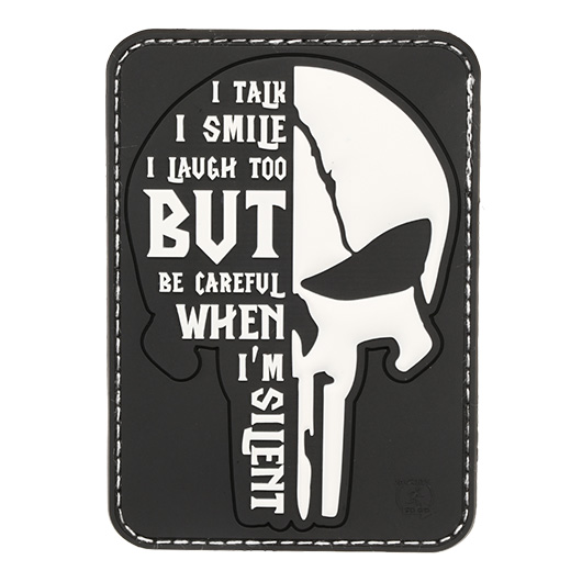 JTG 3D Rubber Patch mit Klettflche Silent Punisher schwarz/wei