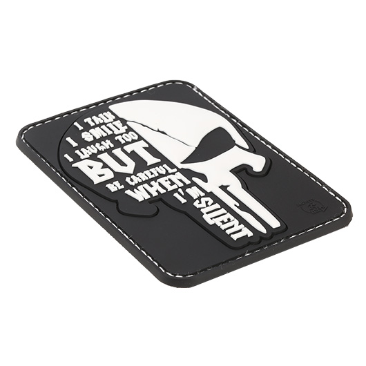 JTG 3D Rubber Patch mit Klettflche Silent Punisher schwarz/wei Bild 1