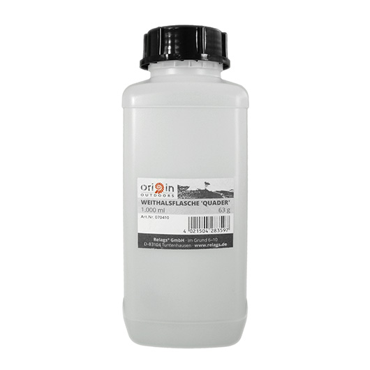 Origin Outdoors Weithalsflasche Quader 1000 ml transparent