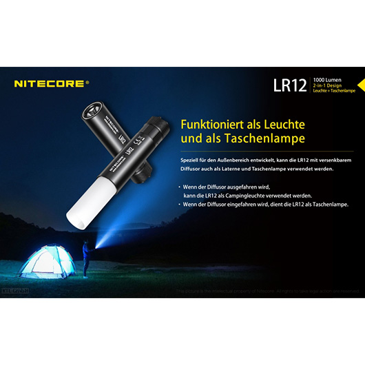 Nitecore Camping-Laterne LR12 1000 Lumen Bild 2