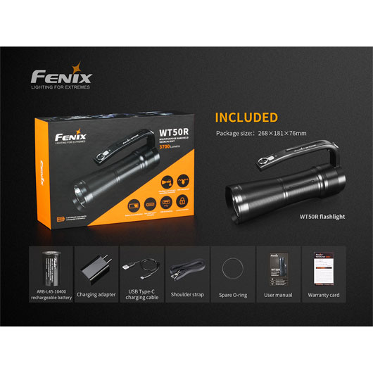 Fenix Handscheinwerfer WT50R multifunktional 3700 Lumen Bild 11