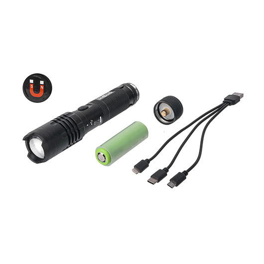 Origin Outdoors LED-Taschenlampe mit Powerbank 1000 Lumen schwarz Bild 2
