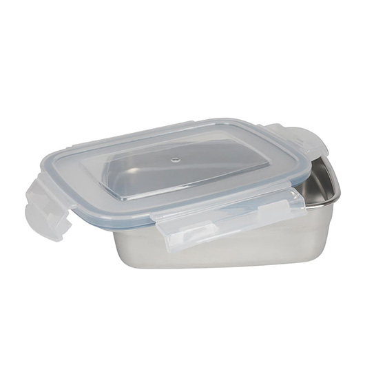 Edelstahl Lunchbox 850 ml silber/transparent Bild 1