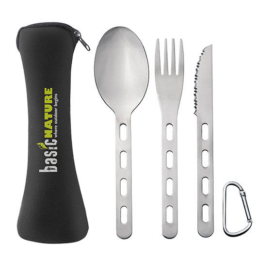 Origin Outdoors Camping Besteck Edelstahl 3-teilig Bild 1
