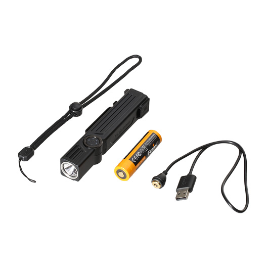Fenix LED-Taschenlampe WT25R 1000 Lumen mit Akku, drehbarer Lampenkopf schwarz Bild 4