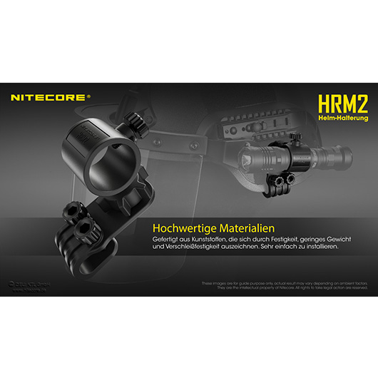 Nitecore Helmmontage Universal HRM2 fr Taschenlampen schwarz Bild 5
