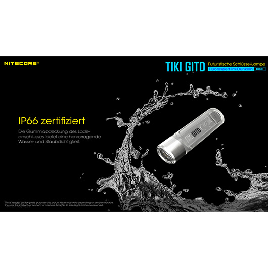 Nitecore LED-Schlssellampe Tiki 300 Lumen Glow in the Dark transparent nachleuchtend Bild 5