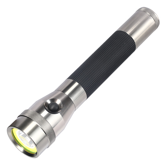 MetMaxx LED-Taschenlampe MegaPowerMulti 28 cm silber