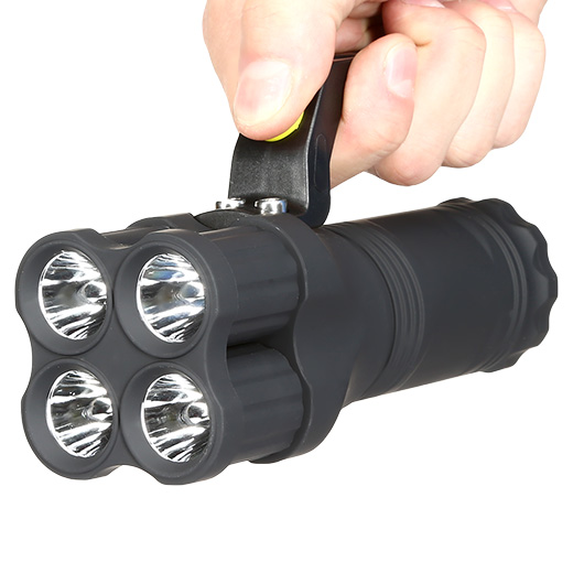 LED-Taschenlampe mit 4 leuchtstarken LED`s schwarz Bild 6