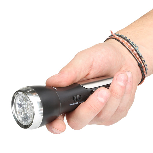 Multifunktions LED-Taschenlampe Be Prepared inkl. 12 Tools schwarz/silber Bild 4