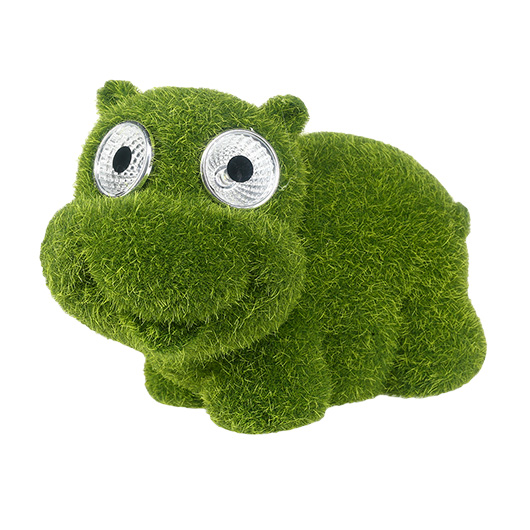Easymaxx Solar Figur Hippo 14 cm wetterfest grün