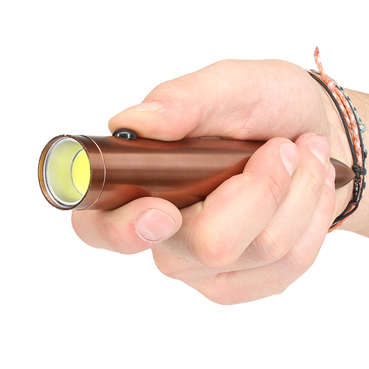 LED-Taschenlampe Bullet Light Aluminium messingfarben Bild 4
