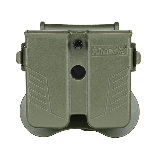 Amomax Doppel-Magazinholster Polymer Paddle f. Single- / Double-Stack Magazine oliv