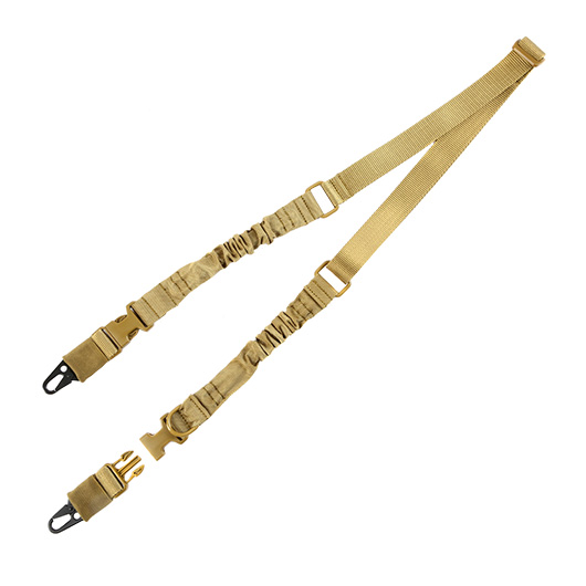 Amomax 2-Punkt Tragegurt Dual Bungee Universal Tactical Heavy Duty Version Coyote Brown