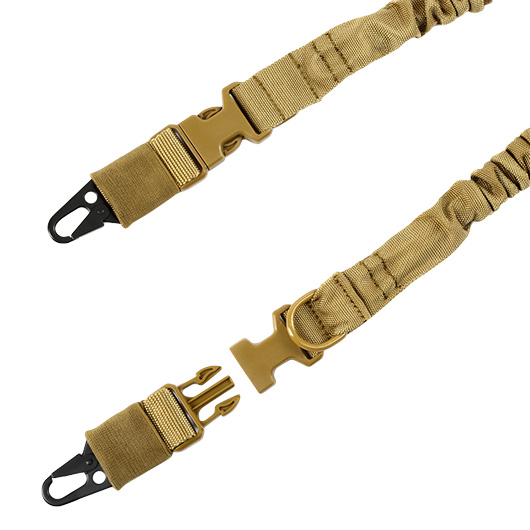 Amomax 2-Punkt Tragegurt Dual Bungee Universal Tactical Heavy Duty Version Coyote Brown Bild 2