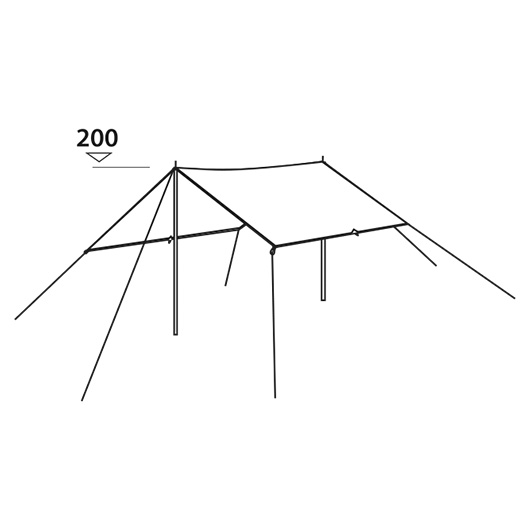 Easy Camp Tarp 3 x 3 m inkl. Gestnge Granite Grey Bild 1