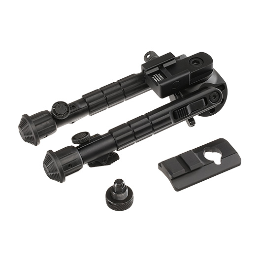 UTG Heavy Duty Recon 360 Grad Metall Zweibein - Gummife 160 - 230 mm schwarz - Version 2