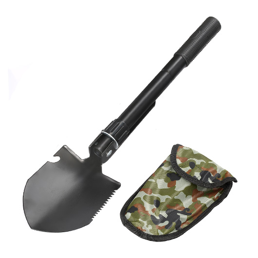 Mini-Klappspaten mit Hlle flecktarn