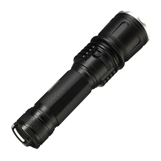 Bailong LED-Taschenlampe mit Zoom, Strobe schwarz Bild 9