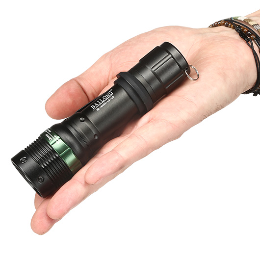 Bailong LED-Taschenlampe mit Zoom, Strobe und viel Zubehr schwarz Bild 3