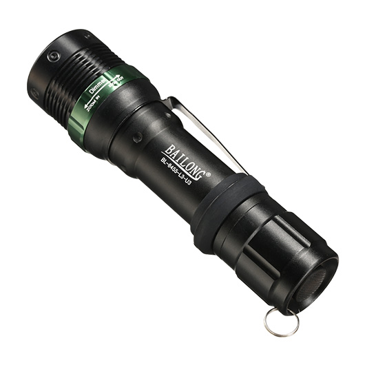 Bailong LED-Taschenlampe mit Zoom, Strobe und viel Zubehr schwarz Bild 5