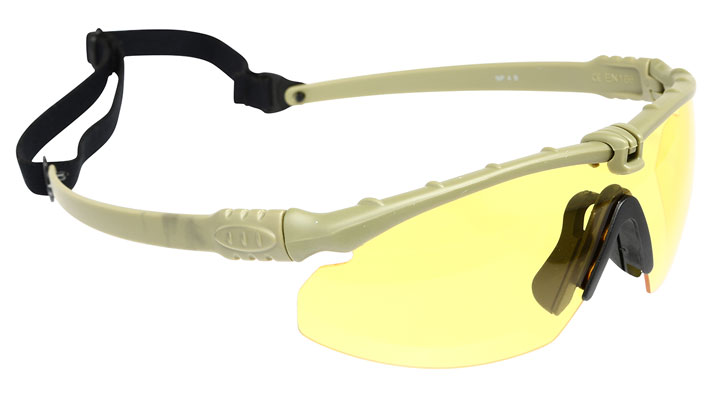 Nuprol Battle Pro Protective Airsoft Schutzbrille oliv / gelb Bild 1